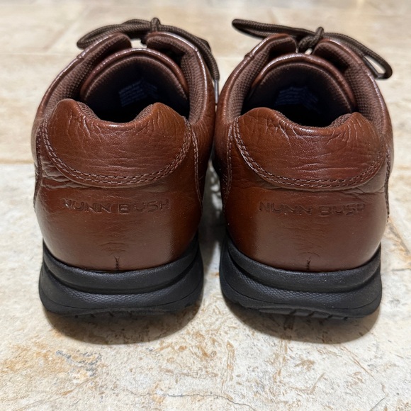 Nunn Bush Mens Cameron Shoes 10.5M Comfort Gel Brown Leather Oxford Great Cond - Picture 7 of 12